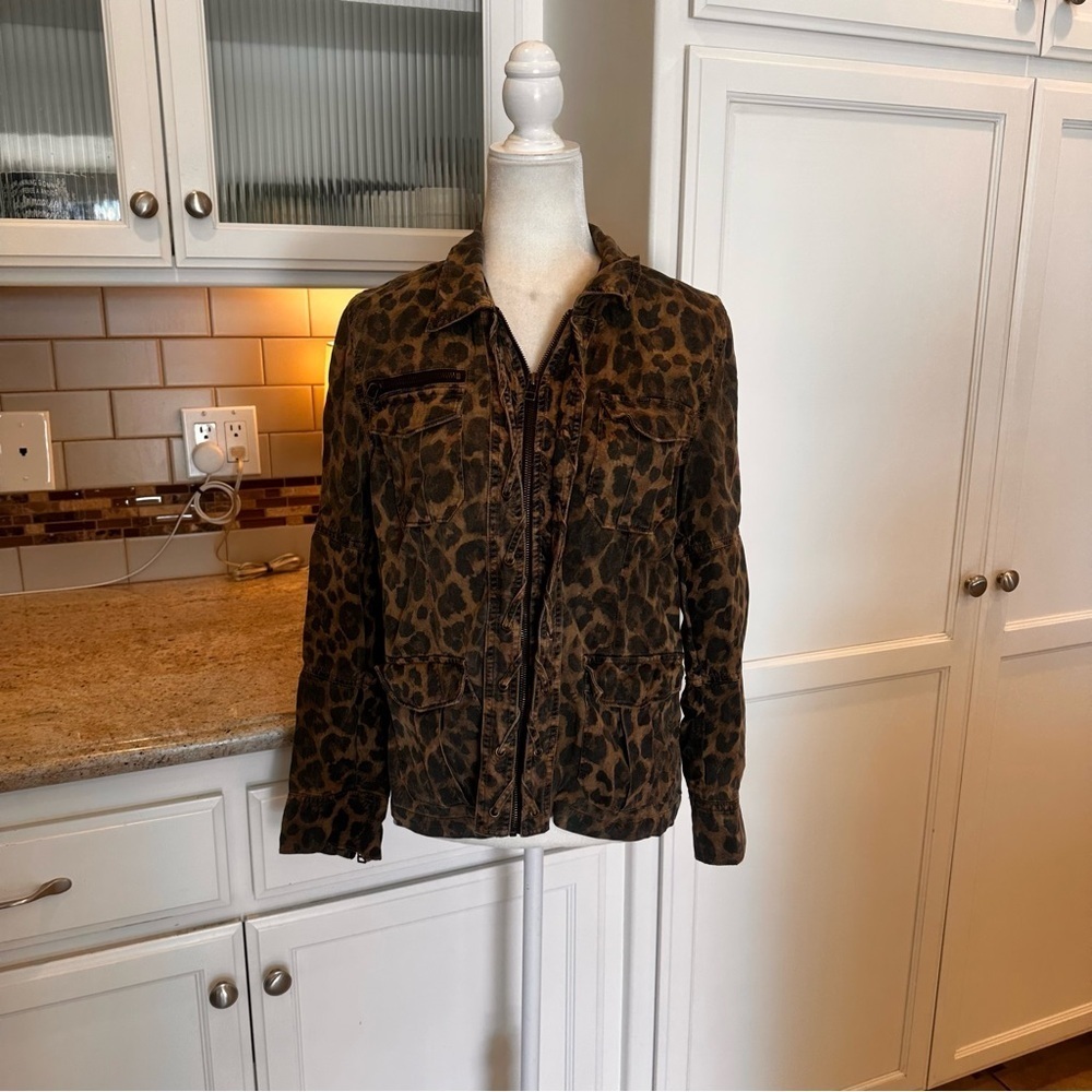 Pam & Gela Leopard Print Utility Jacket from Revolve Size Small